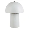 Lampe champignon en céramique blanc h31cm E27 - Sand