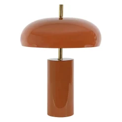 Lampe champignon en fer terracotta h40cm E14x2 - Arty