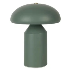 Lampe champignon tactile à piles en fer vert h23cm - Arty