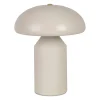 Lampe champignon tactile à piles en fer blanc h23cm - Arty