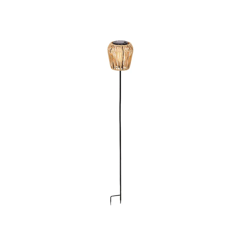 Lampe de jardin solaire en résine crème h104cm