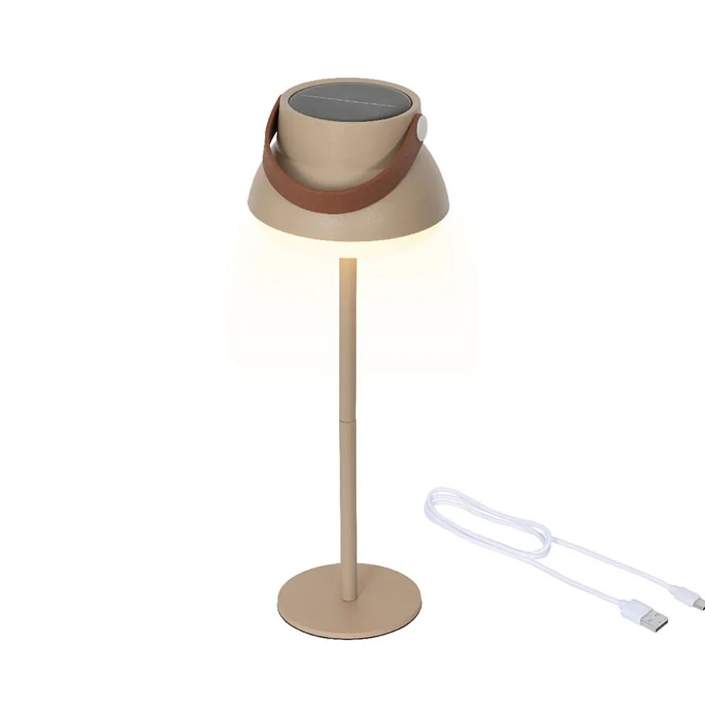 Lampe de table solaire sable h37cm