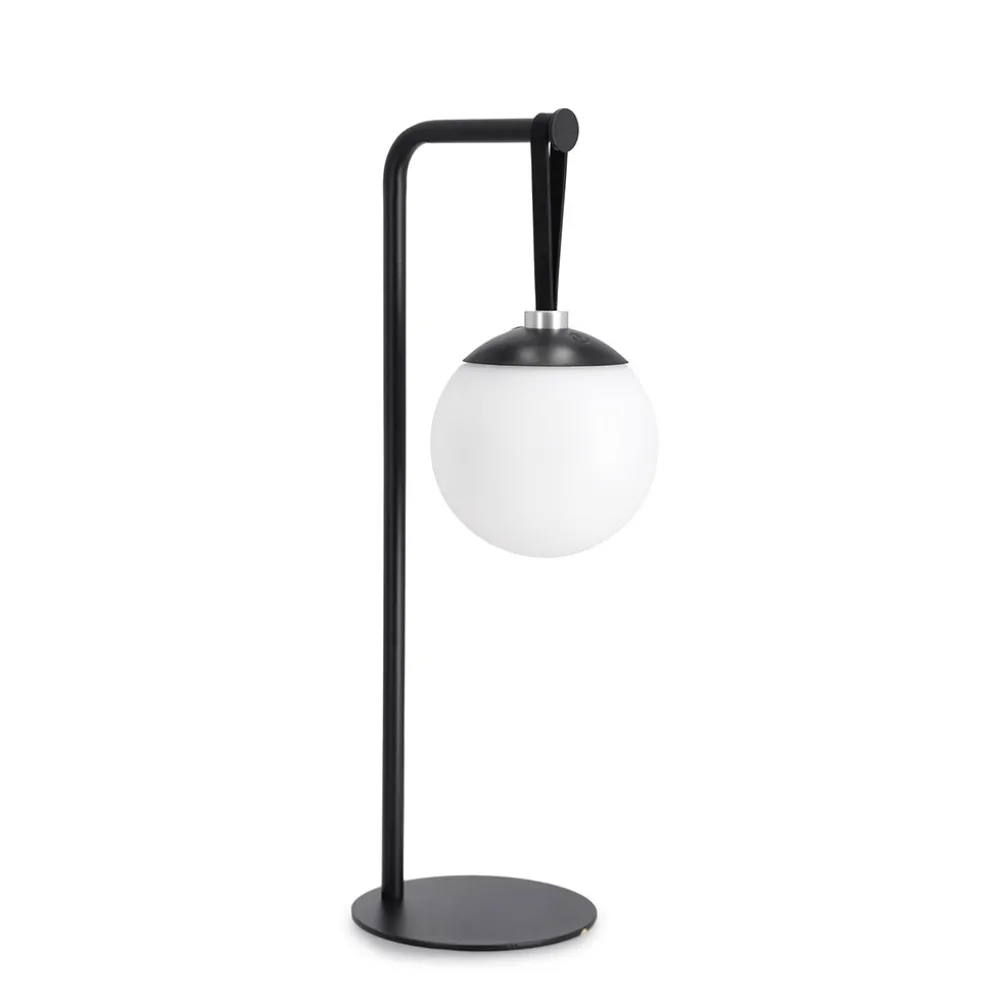 Lampe d'extérieur LED en métal noir h40cm - Balmony
