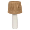 Lampe en corde et céramique écru h48cm E27 - Lignes