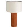 Lampe en coton et fer terracotta h53cm E27 - Essencia