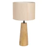 Lampe en coton et manguier h48cm E27 - Eterra
