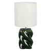 Lampe en céramique émeraude h32cm E14 - Nira