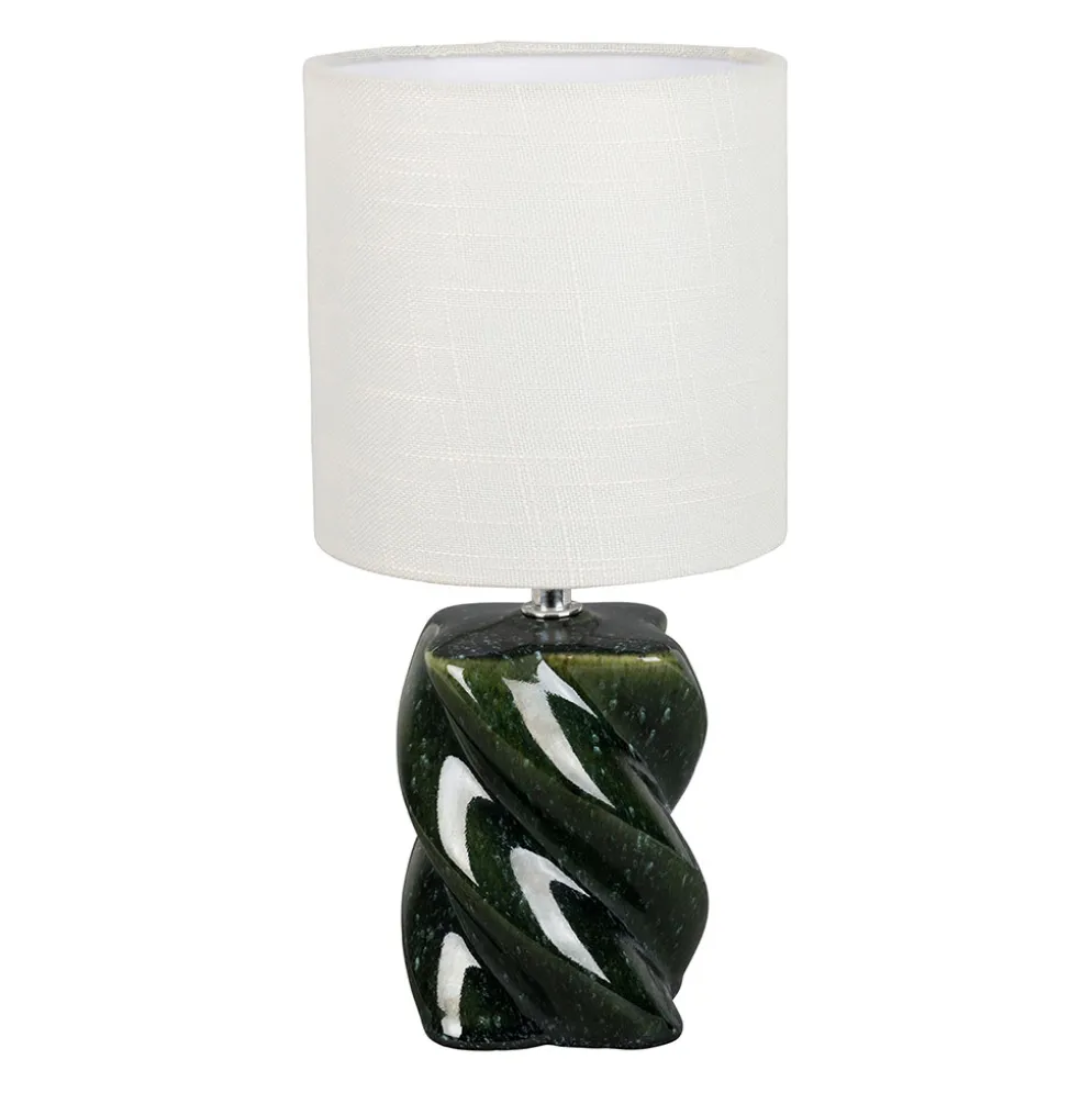 Lampe en céramique émeraude h32cm E14 - Nira