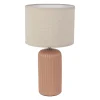 Lampe en lin et céramique nude h37cm E14 - Essencia