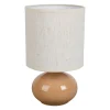 Lampe en lin et céramique nude h25cm E14 - Klosen
