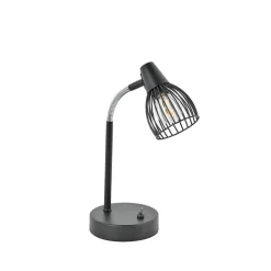Lampe en métal filaire noir h37cm E14