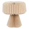 Lampe en papier et coton beige h33cm E14 - Fontelo