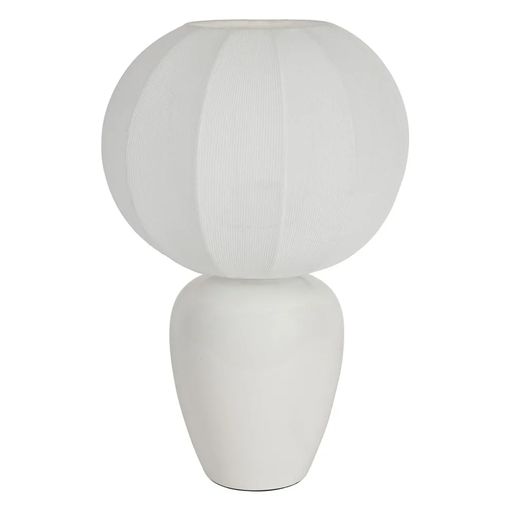 Lampe en porcelaine blanc h33cm E27 - Klosen