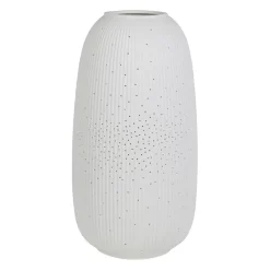 Lampe en porcelaine blanc h33cm E14 - Ellipse