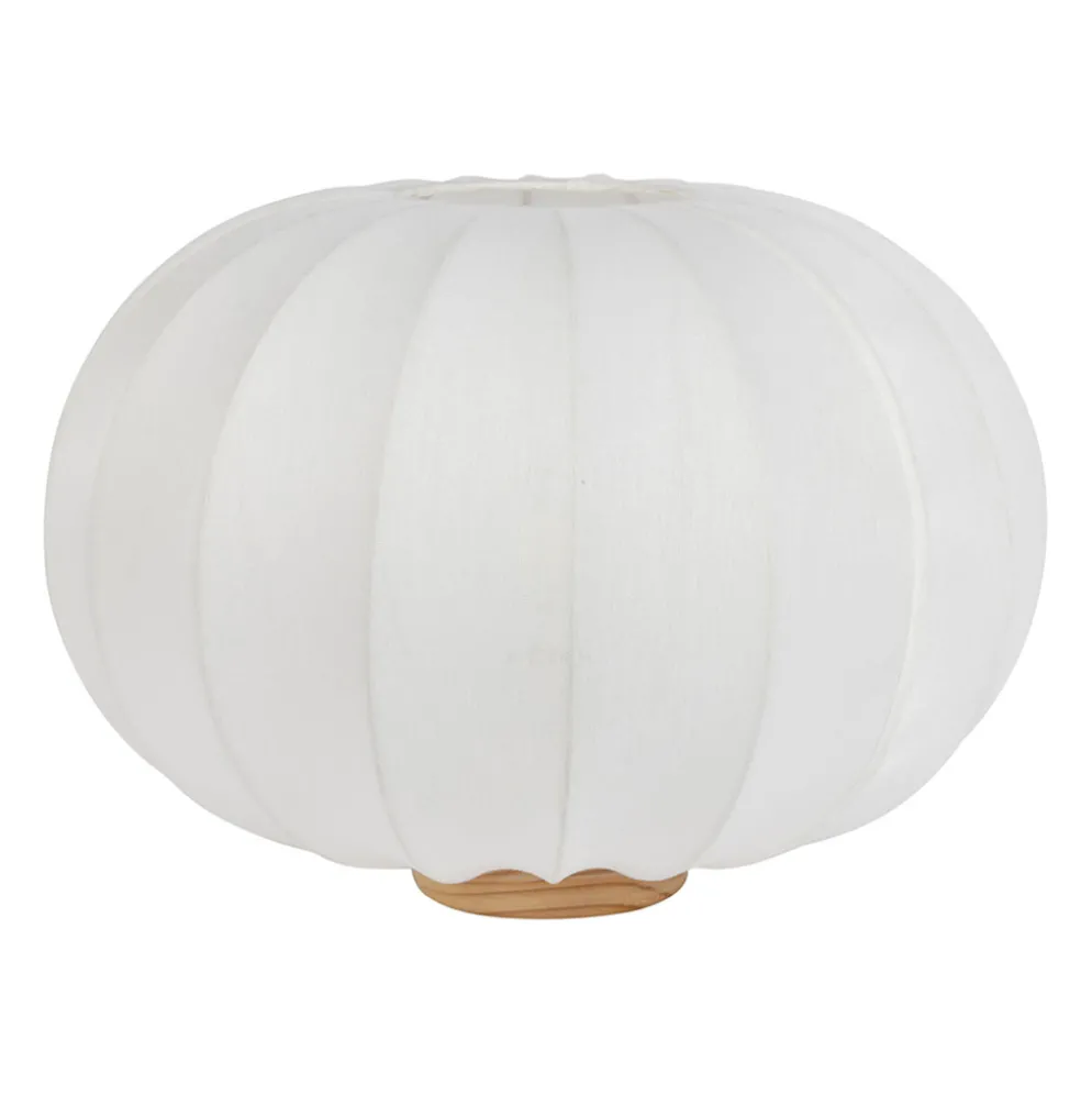 Lampe en sapin et coton écru h29cm E27 - Aurore