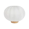 Lampe en sapin et coton écru h24cm E27 - Aurore