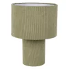 Lampe en velours côtelé vert h41cm E27 - Element
