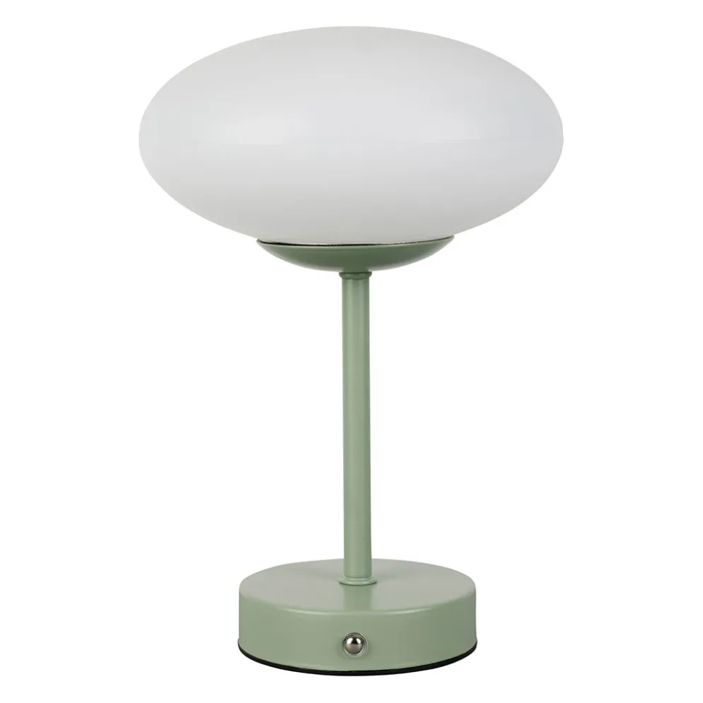 Lampe LED tactile rechargeable en fer kaki h26cm - Lumi