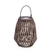 Lanterne solaire en acier marron h20cm - Taiki