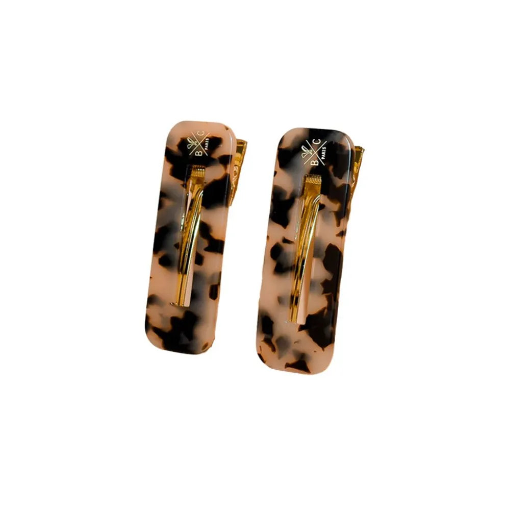 Lot de 2 barrettes écaille