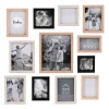Lot de 12 cadres photo naturel et noir