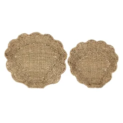 Lot de 2 corbeilles en jonc de mer naturel - Les fruits