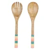 Lot de 2 couverts de salade en manguier multicolore - Patchuca