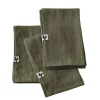 Lot de 3 serviettes en lin lavé thym 40x40cm - Soline