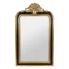 Miroir baroque noir et doré en bois - Féerie
