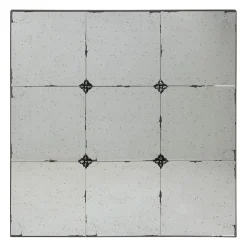 Miroir carré en fer noir 91x91cm - Antique