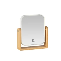 Miroir en bambou grossisement x5 18x4.5xh4.5cm