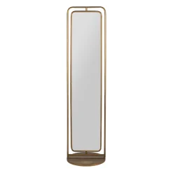 Miroir en fer et panneau de bois h169cm - Aziru