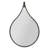 Miroir goutte en fer noir 42.5xh64cm - Kerian