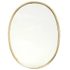 Miroir ovale contour dore 34x25cm