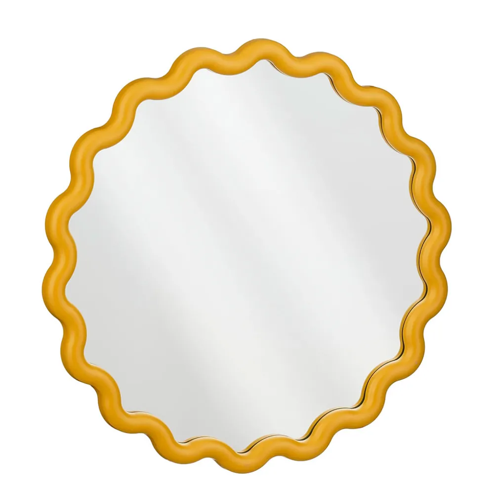 Miroir rond jaune d50cm - Jude