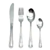 Ménagère 24 pièces en inox argent - perle