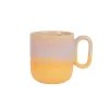 Mug en porcelaine jaune et violet d9cm