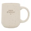 Mug papa en grès blanc 35cl - Beezz