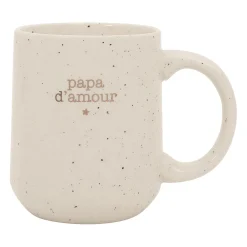 Mug papa en grès blanc 35cl - Beezz