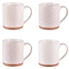 Mugs x4 en grès beige 35cl - Jaspe