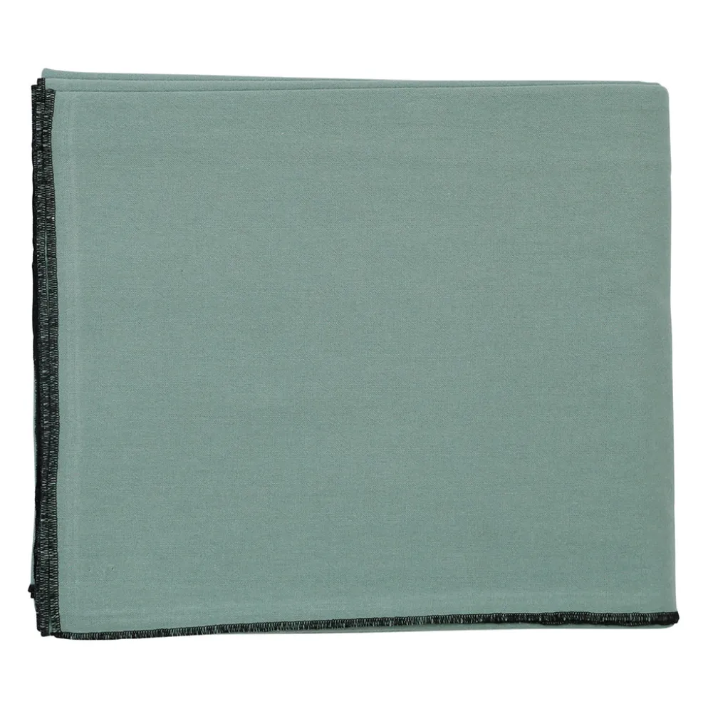 Nappe corino vert d'eau 320x160cm coton lavé 170g/m2