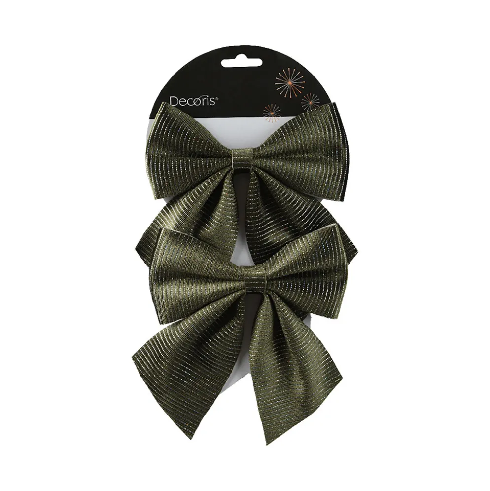 Noeud vert en polyester 17x15cm