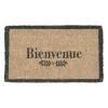 Paillasson "Bienvenue" en fibre de coco naturel et gris 73x43cm