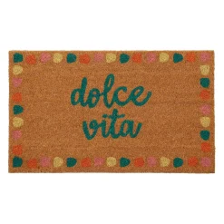 Paillasson "dolce vita" en coco vert 73x43cm - Dolce Vita