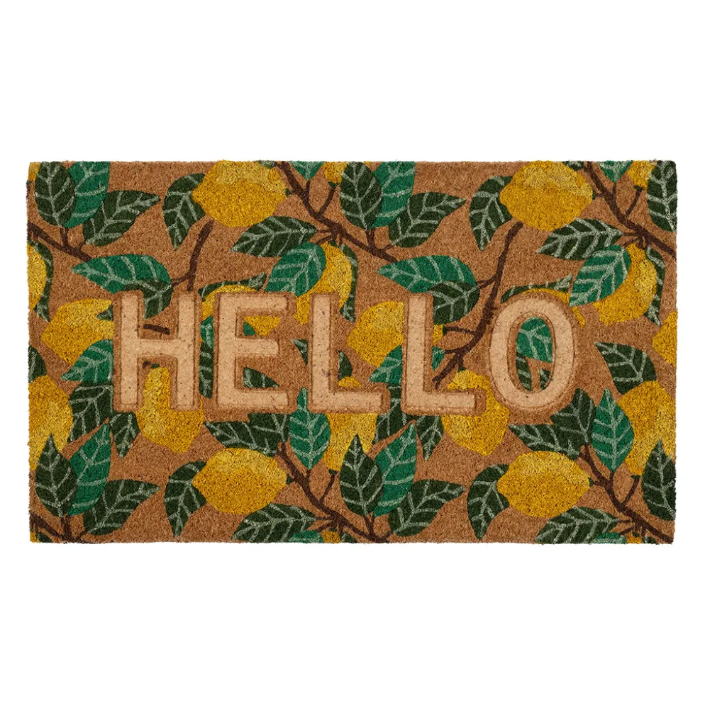 Paillasson "hello" en fibre de coco 73x43cm - Medi