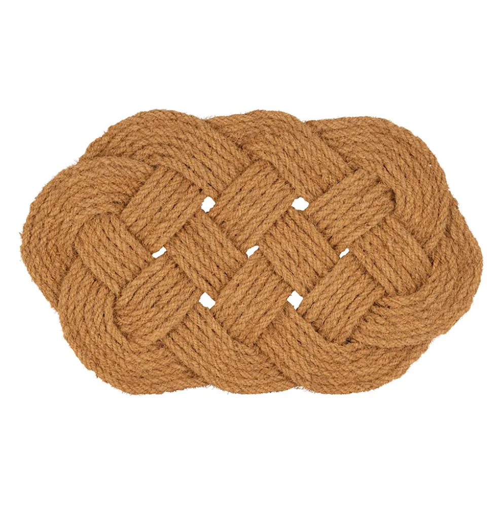 Paillasson tresse en coco naturel 75x45cm - Tresse