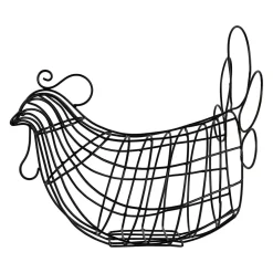 Panier poule en fer noir - Reserve