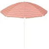 Parasol en acier et tissu rayé rose et jaune d160xh180cm - Evie
