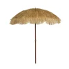 Parasol en paille inclinable avec manche en métal d180cm