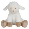 Peluche agneau en tissu blanc et beige 25cm - Songes